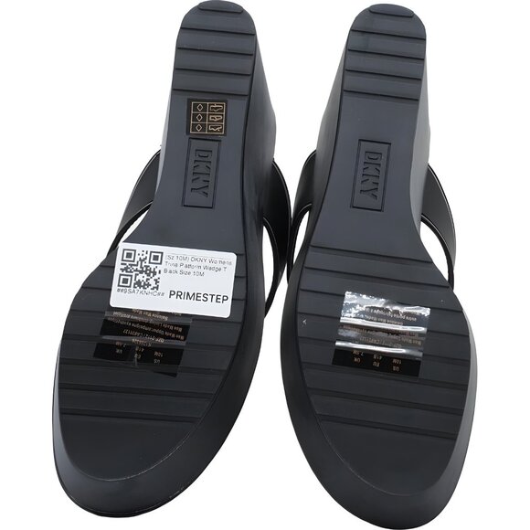 DKNY Trina Platform Wedge Thong Black Women's US 10 M - Picture 6 of 6